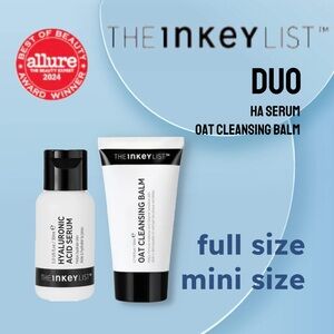 🌟🆕*NEW* INKEY LIST | FULL / MINI | DUO Oat Cleansing Balm + HA Serum